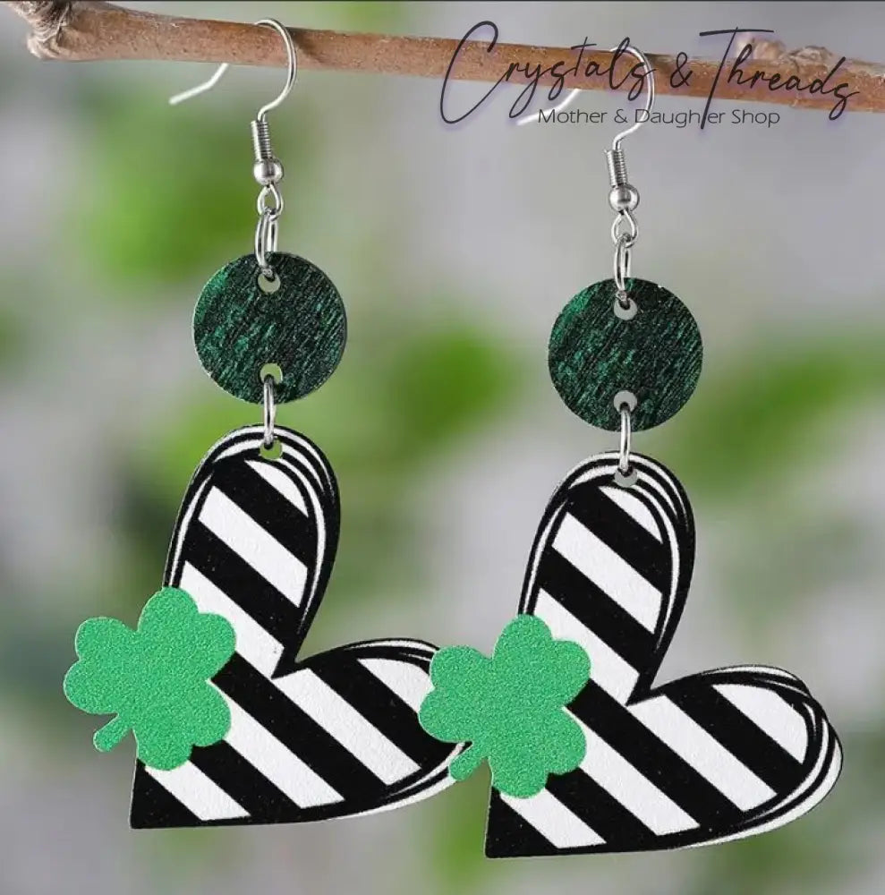 Heart Clover Earrings Jewlery