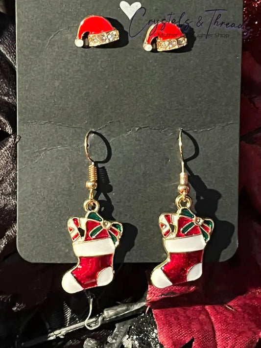 2 Pack Christmas Theme Earrings Jewlery