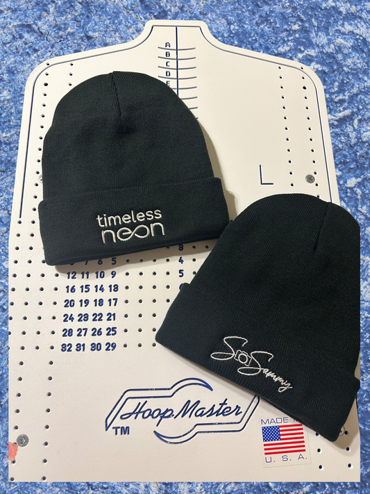 Embroidered Logo Beanies, Send us your Logo for Digitization and Embroidery