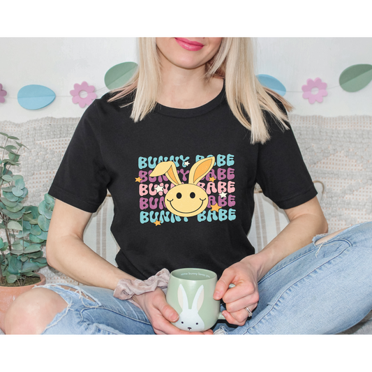 Easter T-Shirt - Bunny Babe (Smiling Rabbit)