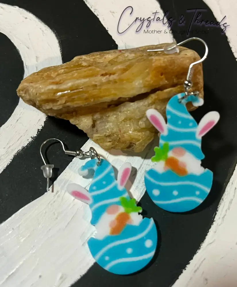 Blue Bunny Easter Nome Earrings Jewlery