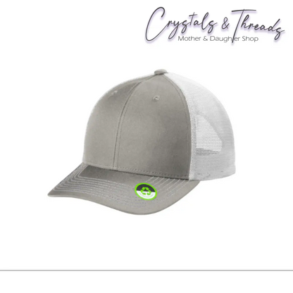 Crossed Canes Logo Trucker Hat (Can Mix / Match Hat Colors) Smoke Grey White Quantity 1-5 Each