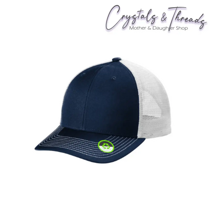 Crossed Canes Logo Trucker Hat (Can Mix / Match Hat Colors) True Navy White Quantity 1-5 Each