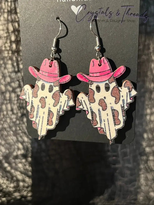 Ghost Cowgirl Earrings Jewlery