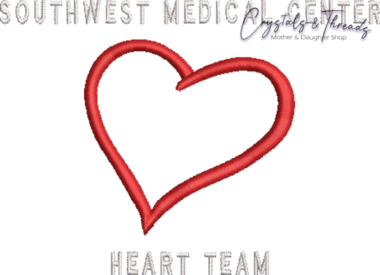 Heart Team - Personalized Embroidery