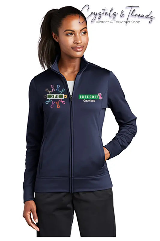 Ladies Cancer Center Jacket With Integris Ribbon Oncology Jackets