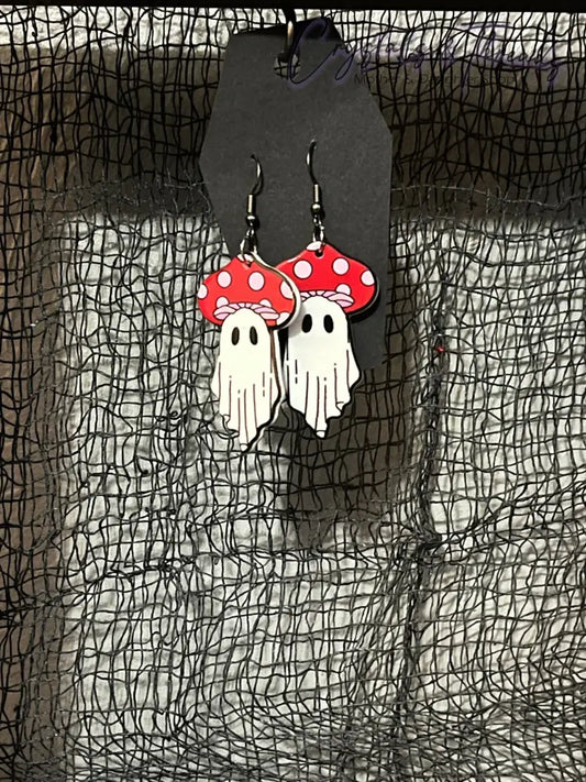 Mushroom Ghost Earrings Jewlery