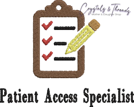 Patient Access Specialist Embroidery Design