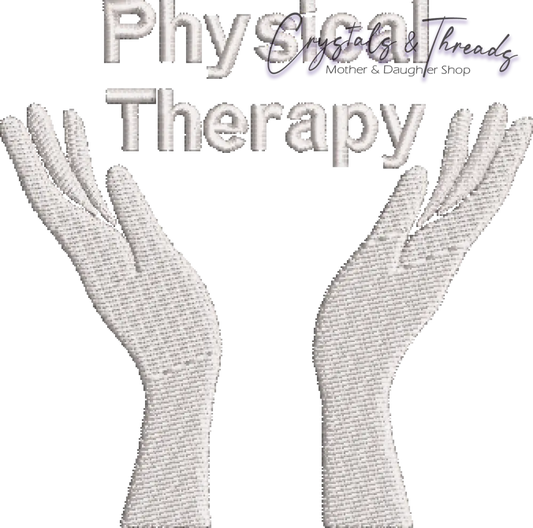 Physical Therapy Hands Embroidery Design